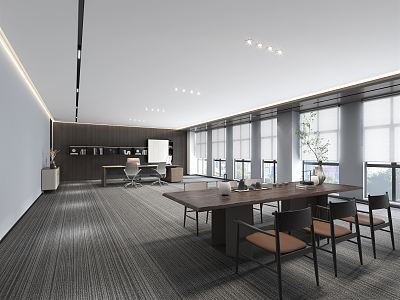 modern office general manager office 3d model