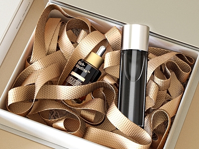 Ribbon gift box perfume e-commerce 3d model