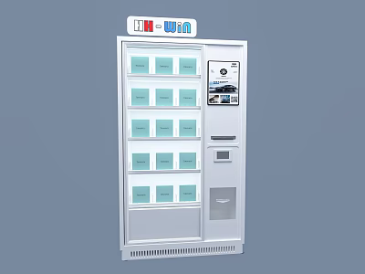 TH-W14 Commercial Vending Machine With Multiple Compartments Green Products And Digital Screen 3d model