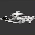Futuristic Cosmic Spacecraft With White Brown Exterior And Multi Engine Structure For Exploration Missions