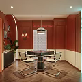 Cozy Hotel Mahjong Room Interior With Mahjong Table And Chairs