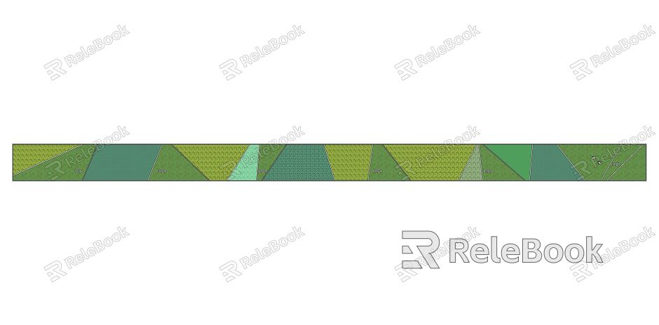 Modern plant wall hedge enclosure green landscape wall model