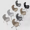 Modern Leisure Chairs In Multiple Colors With Wooden And Metal Leg Designs
