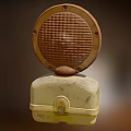 High Quality Downlight Spotlight With Yellow Housing And Waffle Pattern Shade