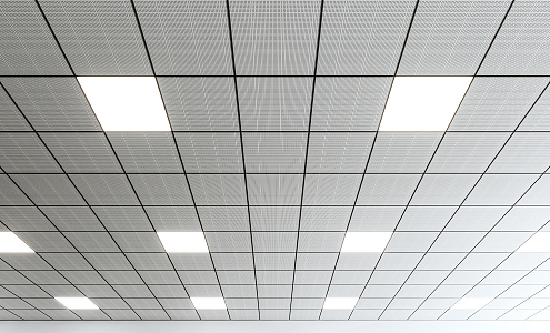 Perforated aluminum plate ceiling flat lamp perforated plate aluminum veneer aluminum gusset plate 3d model