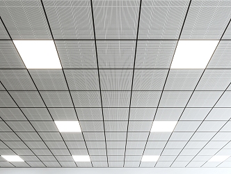 Perforated aluminum plate ceiling flat lamp perforated plate aluminum veneer aluminum gusset plate 3d model