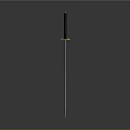 Traditional Curved Sword With Green Handle And Golden Top Silver Blade