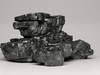 Modern rockery stone 3d model