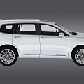 White Cadillac SUV Modern Exterior Design With Sleek Grille And Alloy Wheels
