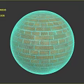 Orange Brick Sphere With Red Brick Texture And Smooth Round Design