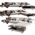Modern Corner Sofa Minotti Combination Sofa Combination Sofa 3d model