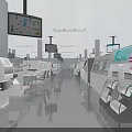 Modern Automated Manufacturing Facility With White Machinery Digital Screens And Bright Floors
