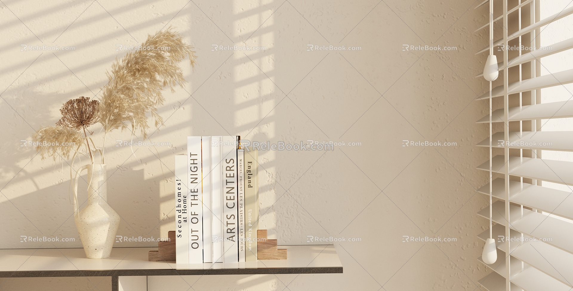 Modern Book Ornaments Combination 3d model