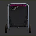 Wheeled Equipment Cart With Pink Padded Top Colorful Cables And Control Panel
