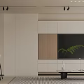 Modern Living and Dining Area Interior With Neutral Tones Sofa Floor Lamp And Marble Accent