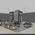 Cree Kree Store Interior With Red And Black Handbags On Display Shelves And Counter