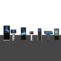 Public Service Digital Kiosks With Interactive Touch Screens And Multiple Displays