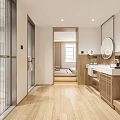 Modern Hotel Guest Room Interior Design With Large Bed Wooden Decor And Natural Light