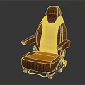 Modern Esports Chair in Orange and Brown with Textured Seat and Armrests