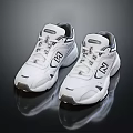White Sports Shoes With Modern Design Gray Accents And Reflective Details