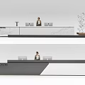 Reception Front Desk 3d model