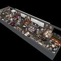Aerial View Of Interior Layout With Multiple Rooms Furniture And Decorative Elements