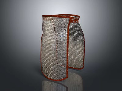 Breathable Mesh Leg Sleeves With Orange Trim For Protective Athletic Clothing 3d model