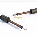 Two Traditional Metal Head Weapons With Wooden Handles And Classic Design