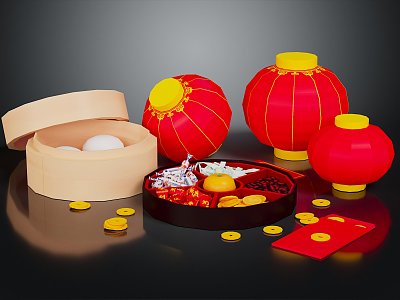 New Chinese Lantern New Year Items Chinese New Year model