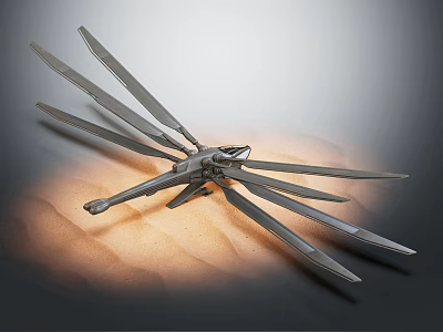 Smart Machine With Multiple Slender Metal Arms And Precision Mechanical Design 3d model