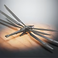 Smart Machine With Multiple Slender Metal Arms And Precision Mechanical Design