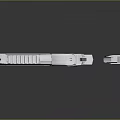 Detailed Silver Pistol With Magazine And Bullet On Black Smooth Surface