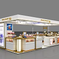 WAN SE Cosmetics Store Interior Design With Product Display And Counter Setup 3d model