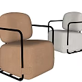 modern single sofa armrest sofa 3d model