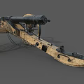 Historical Old Cannon Weapon With Wooden Wheels And Metal Barrel