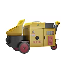 Yellow Mobile Industrial Equipment With Dumping Bucket Ventilation Grill Control Panel And Wheels