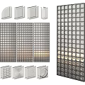 Modern Room Dividers With Grid Curved And Patterned Panel Designs