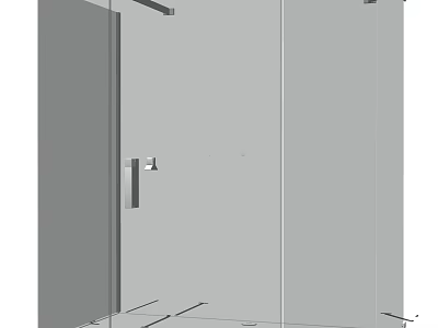 Sleek Modern Shower Sauna Interior With Glass Enclosure And Chrome Fittings 3d model