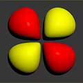 Colorful Red And Yellow Petal Shaped Household Decorative Items For Home Use