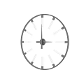 Modern Minimalist Wall Clock With Metal Frame Transparent Hour Markers And Black Hands