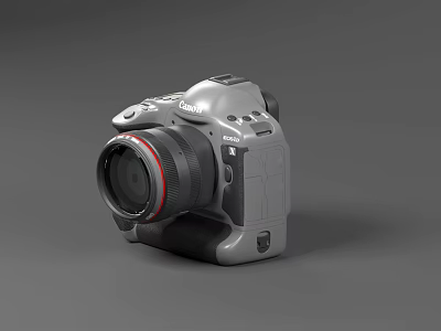 modern camera slr camera 3d model