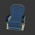 Blue Automotive Car Seat With Armrest And Fabric Upholstery Design