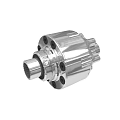Shiny Silver Mechanical Coupling Component For Industrial Machinery With Threaded Ends And Holes