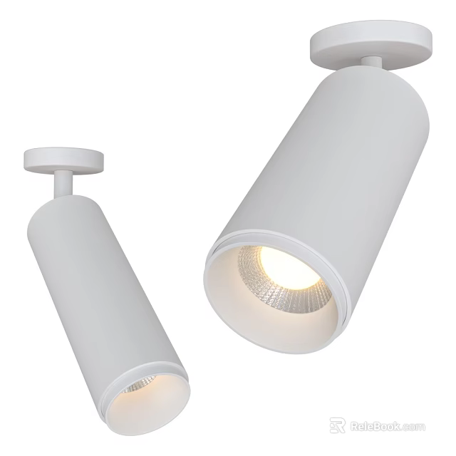 Modern White LED Downlights And Spotlights For Home Interior Lighting Fixtures 3d model 