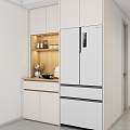 Small apartment water bar cabinet electrical cabinet 3d model