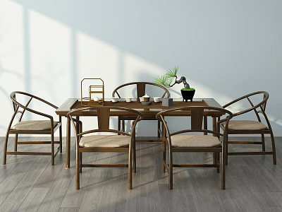 New Chinese Tea Table and Chair Tea Table 3d model