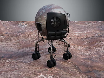 Lunar Surface Exploration Rover With Advanced Scientific Instruments And Mobility Wheels 3d model