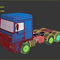 Blue DAF Semi Truck With Modern Cab Design And Fuel Tanks