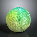 Juicy Ripe Green Yellow Netted Texture Melon on Smooth Black Surface for Daily Use