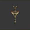 Camouflage Military Jet Model With Red Star Insignia And Detailed Design